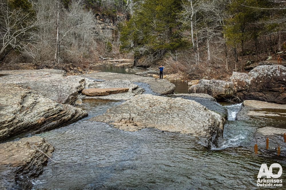 Looking down from the top of Six Fingers Falls.
