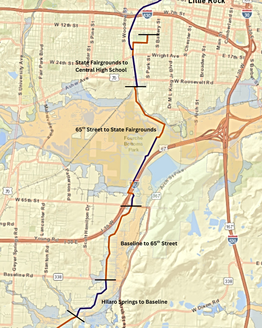 Southwest Trail plan for Pulaski County.