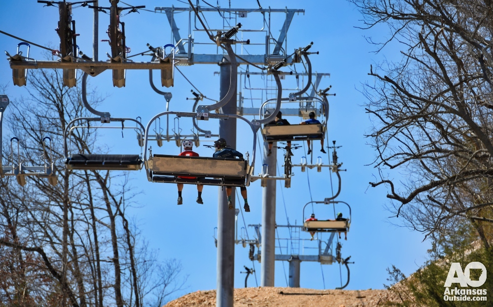 The first lift-assisted mountain bike park in Arkansas.