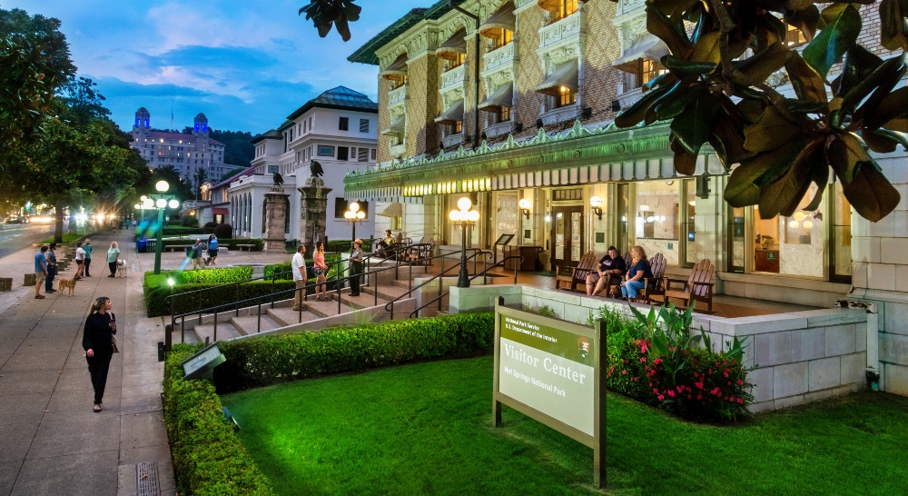 Bathhouse Row in Hot Springs National Park.