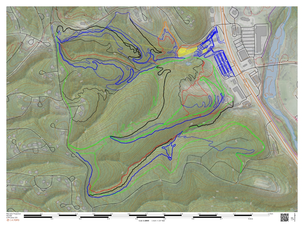 Map of OZ Trails Park trails.