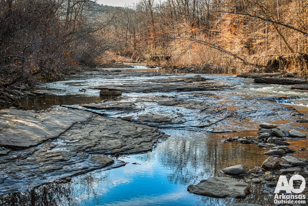 The headwaters of the Buffalo National River near our campsite.