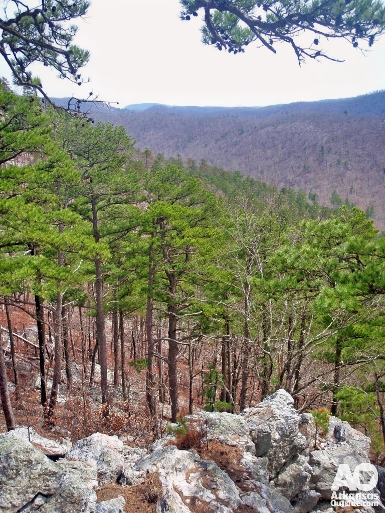 Ridge view from the Athens-Big Fork Trail on the Eagle Rock Loop in Arkansas