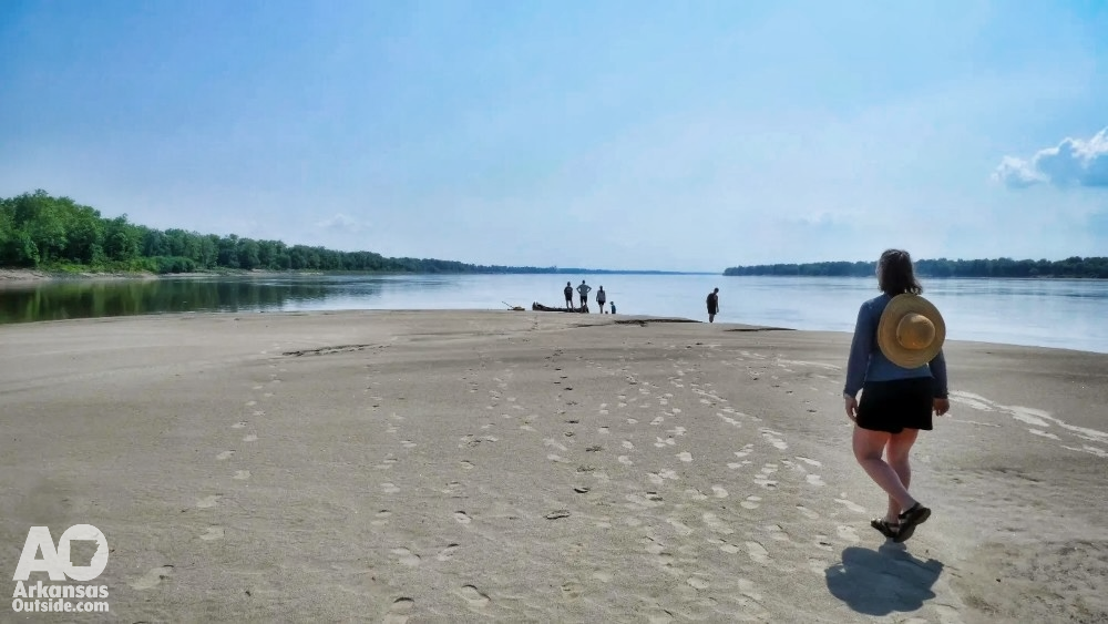 Exploring the Mississippi River by canoe.