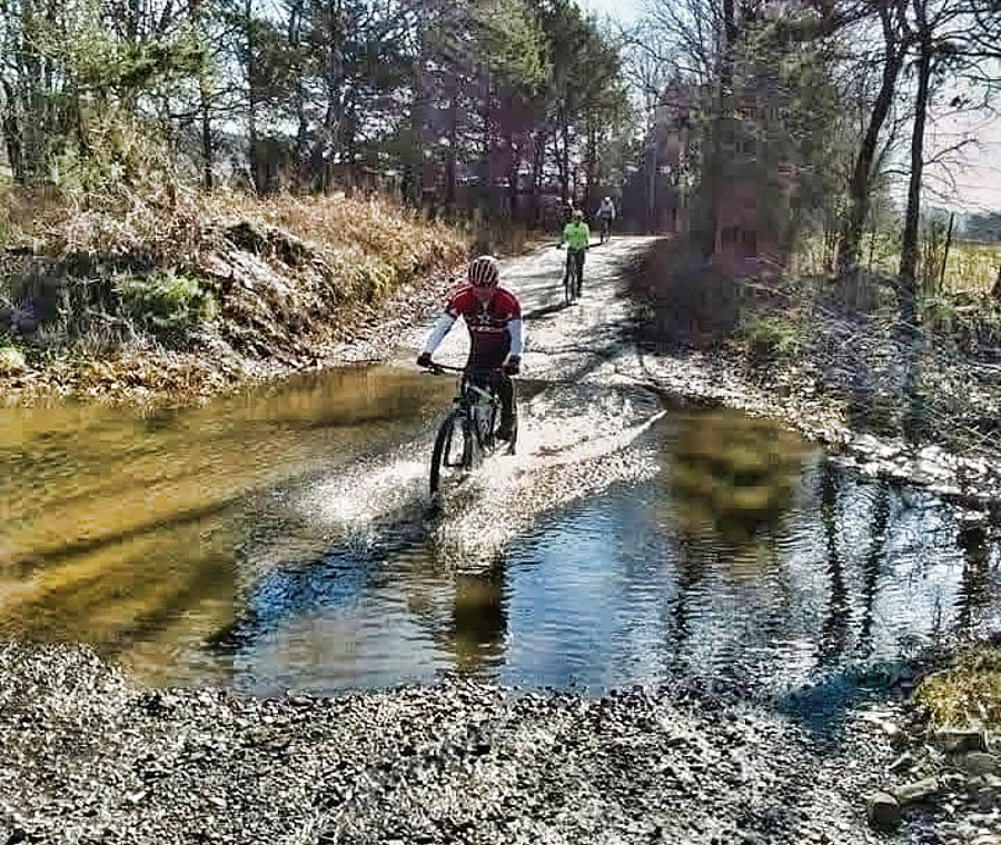 An easy water crossing.