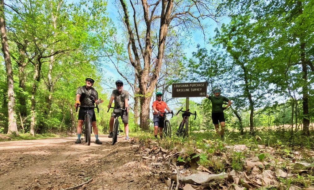 A pause before crossing the Louisiana Purchase Baseline.