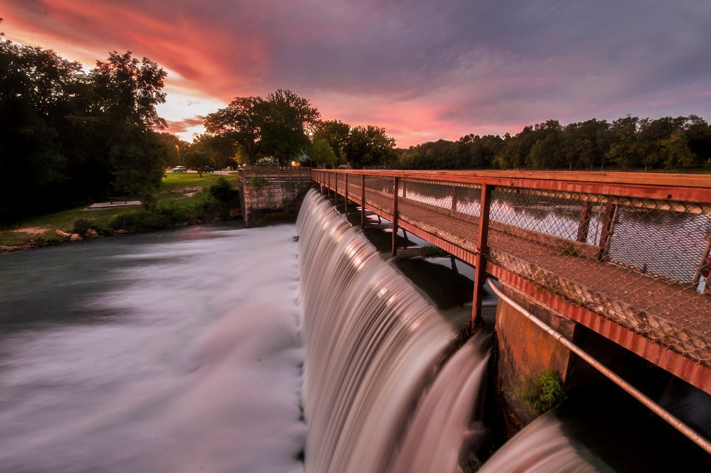The start of the Spring River at Mammoth Spring State Park.
