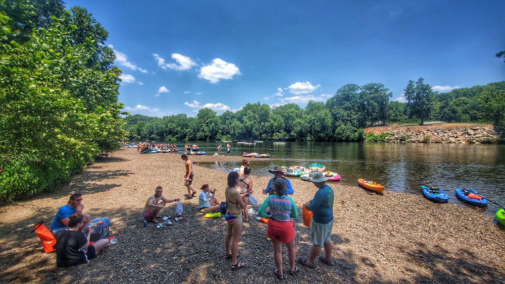 Taking a break on the river.
