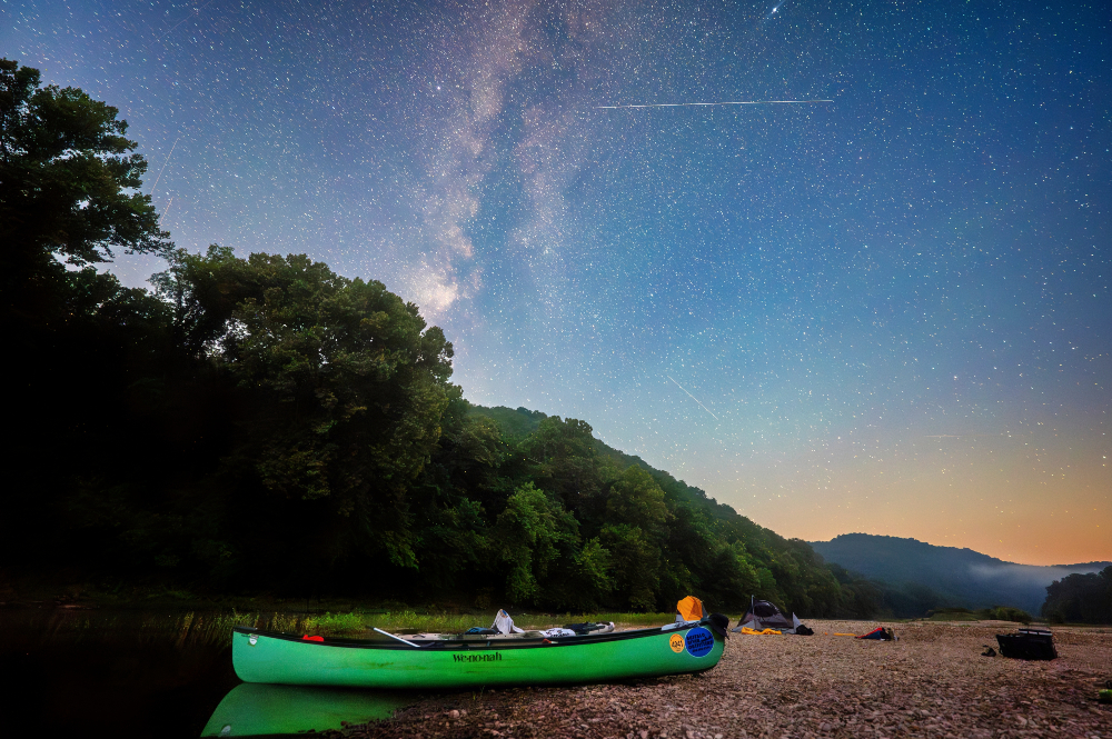 Camping on the Buffalo National River.