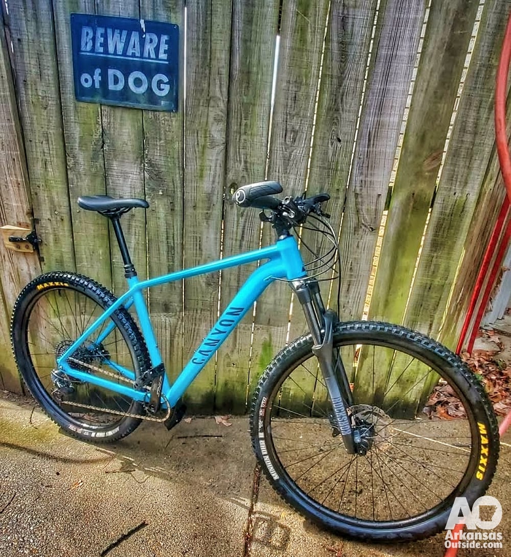 A Canyon Grand Canyon, purchased used for $1000 a few years ago. It has ridden all over Arkansas and raced at Attila the Hun in Hot Springs.