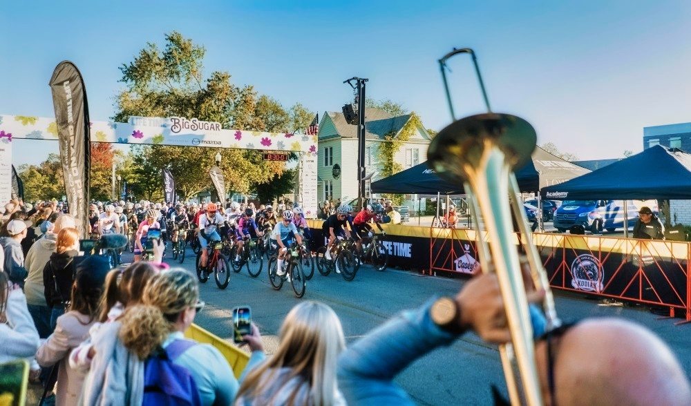 The Start of the Big Sugar Gravel Race in Bentonville.