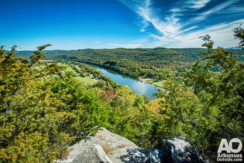The view from the Syllamo Trail above the White River.