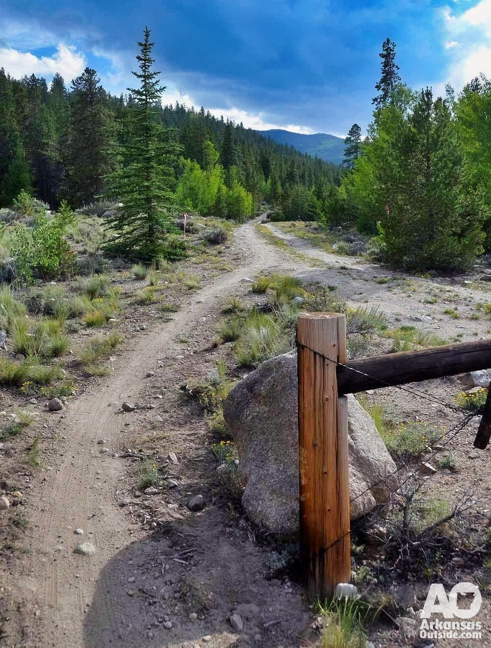 The start of the Columbine climb.