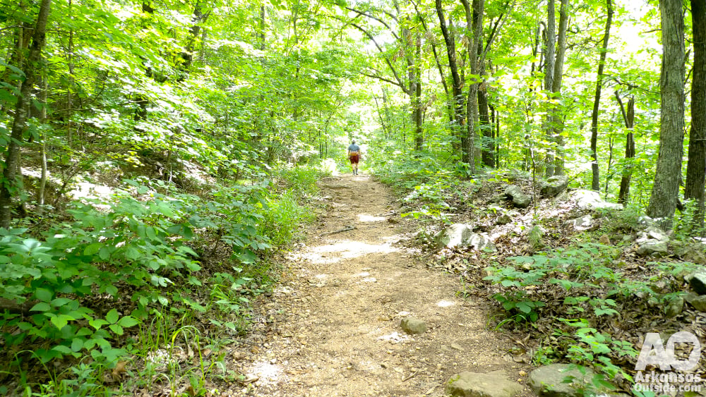 Heading down the trail from the Centerpoint Trailhead.