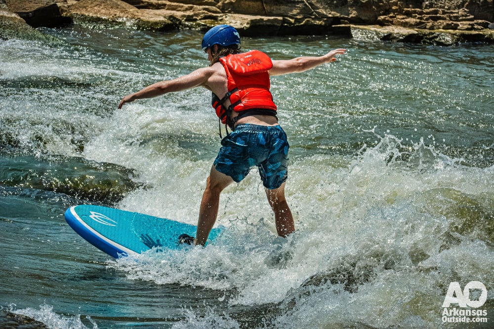 River surfing at WOKA.