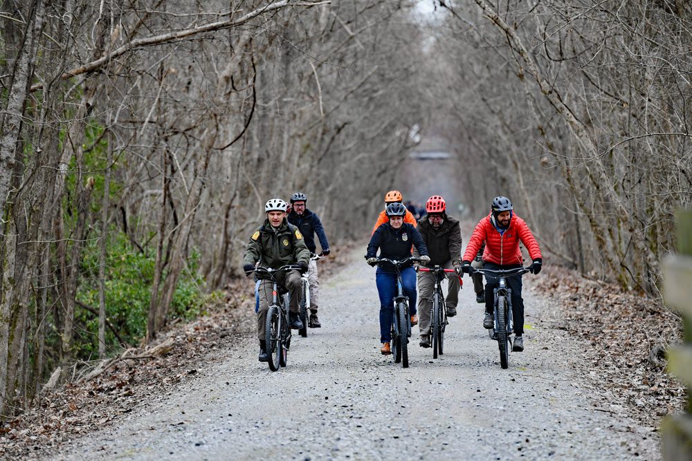 Winter ride on the Delta Heritage Trail.