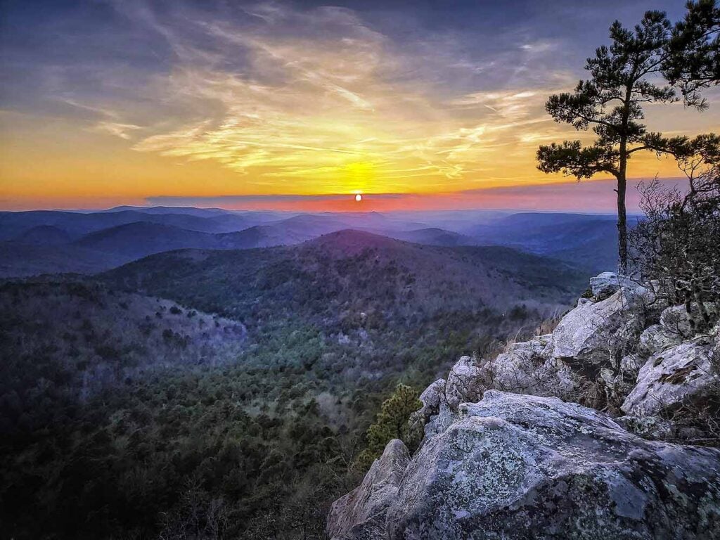 Flatside Pinnacle Mountain, west of Little Rock.