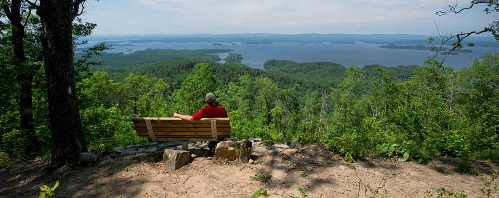 Enjoying Lake Ouachita from the trail (Lake Ouachita Vista Trail).