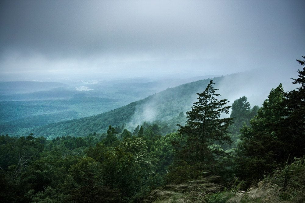 Queen Wilhelmina State Park, the second highest point in the state, north of Mena.