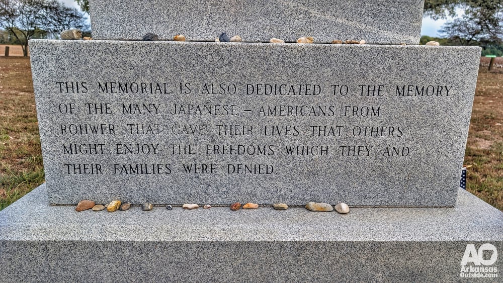 Solemn words at the relocation center.
