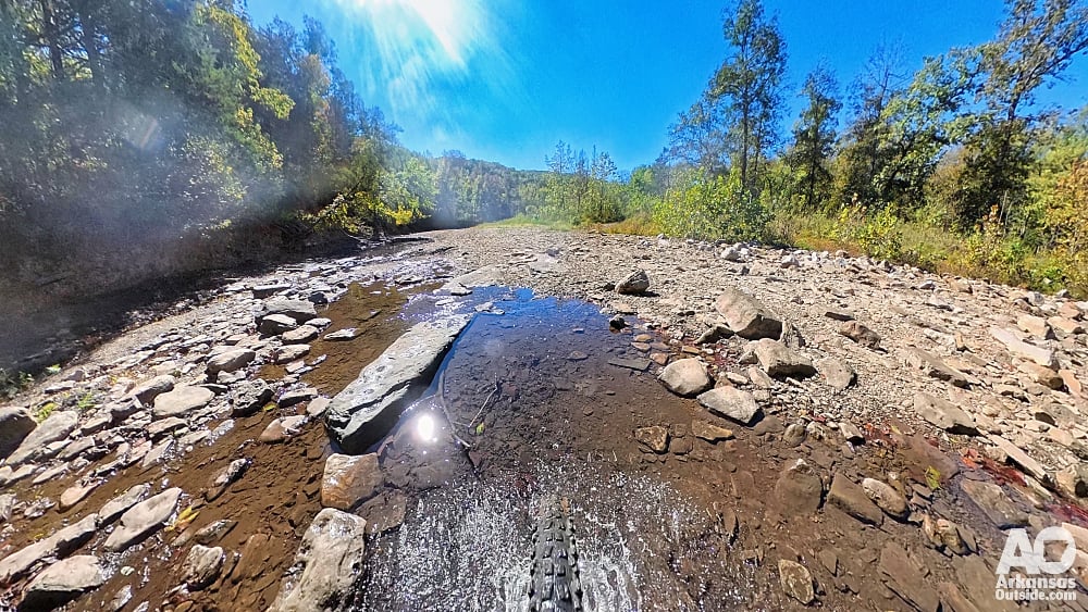 The final crossing of Lee Creek into camping area A. It was also a bit dry.