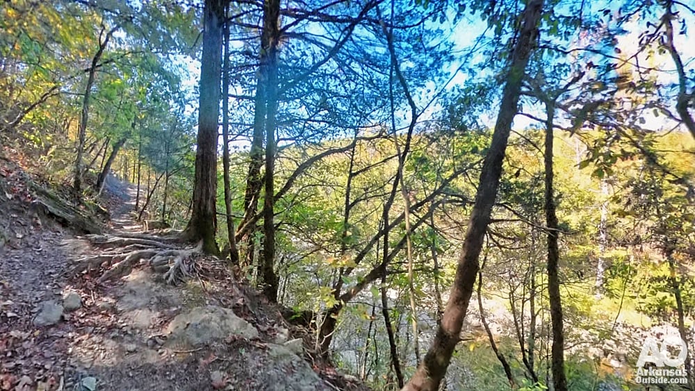 The Sawmill Trail above the east side of Lee Creek.